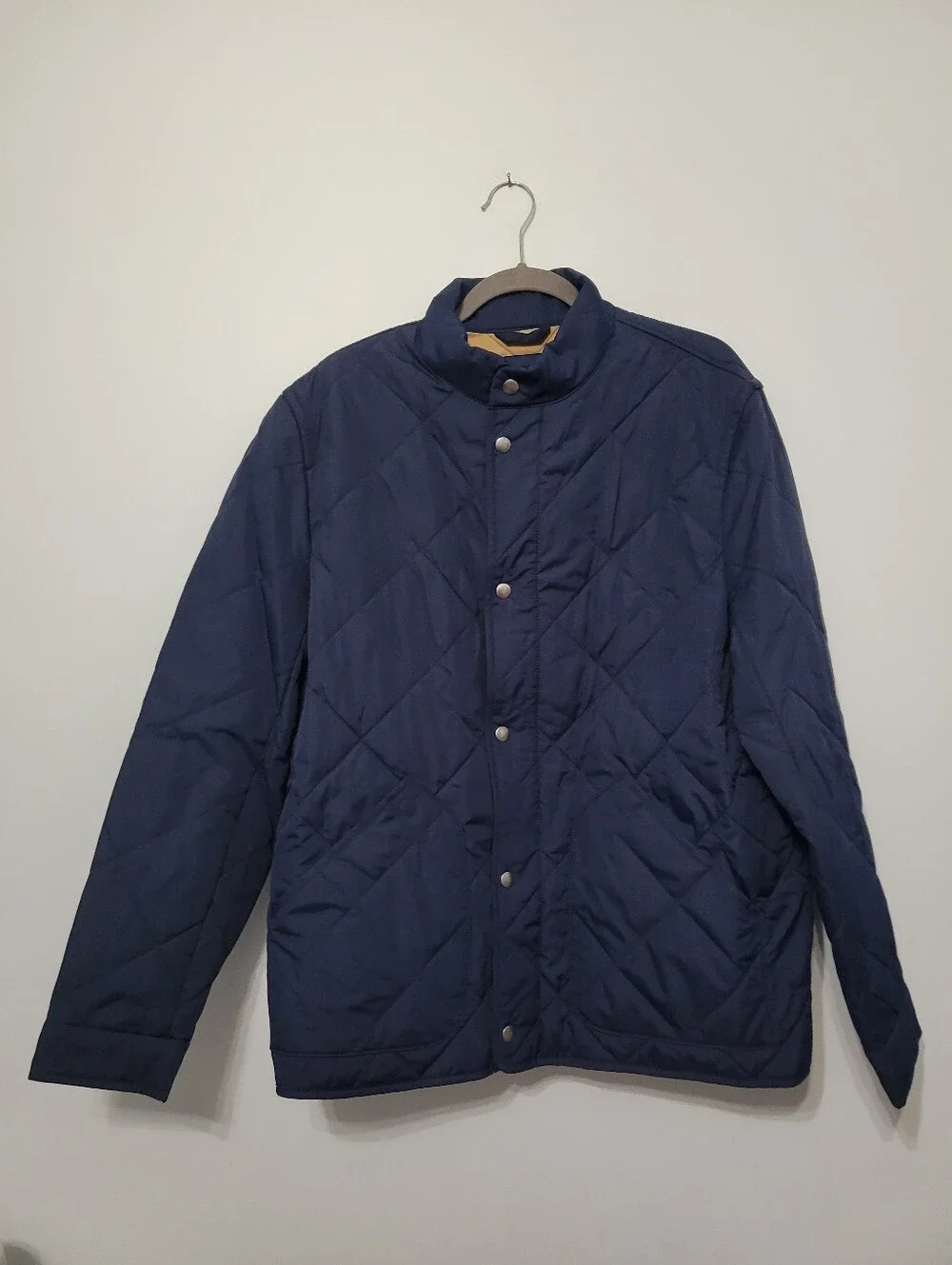 NWT J. Crew Men's Walker Jacket Sz L Navy Quilted Classic Preppy Old Money Fall